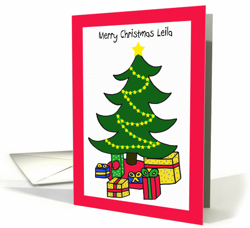 Leila Christmas Tree Letter from Santa card (262287)