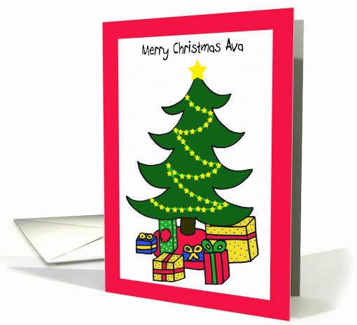 Ava Christmas Tree Letter from Santa card (262299)