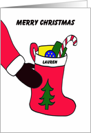 Lauren Stocking Letter from Santa card