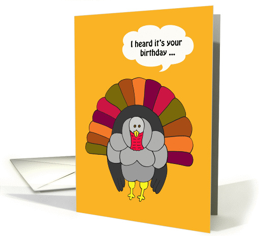 Thanksgiving Birthday -- Turkey card (267188)