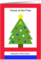 Patriotic Christmas Cards -- Home of the Free card