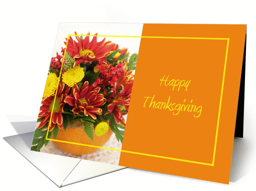 Happy Thanksgiving Flowers card (291441)