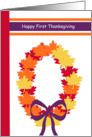 First Thanksgiving Together -- Fall Wreath card