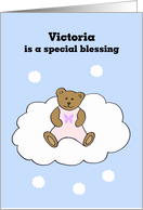 Victoria Baby Girl Congratulations card