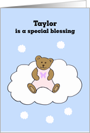 Taylor Baby Girl Congratulations card