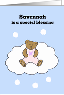 Savannah Baby Girl Congratulations card