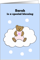 Sarah Baby Girl Congratulations card