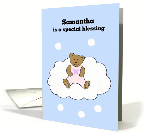 Samantha Baby Girl Congratulations card (300801)
