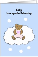 Lily Baby Girl Congratulations card