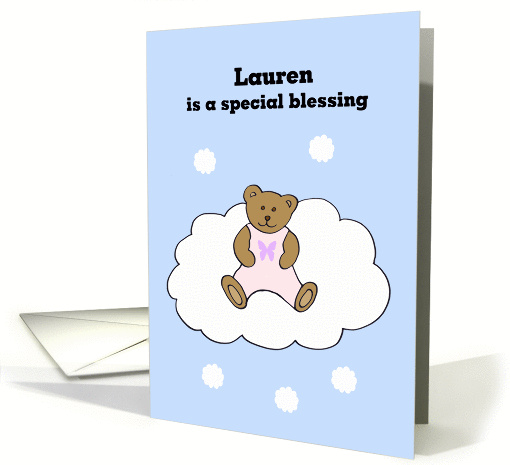 Lauren Baby Girl Congratulations card (300821)