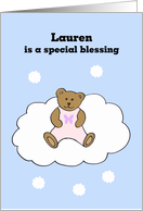 Lauren Baby Girl Congratulations card