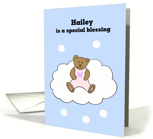 Hailey Baby Girl Congratulations card (300831)