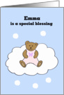 Emma Baby Girl Congratulations card