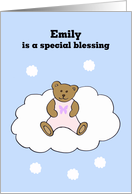 Emily Baby Girl Congratulations card