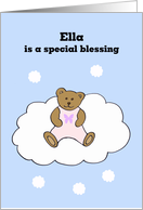 Ella Baby Girl Congratulations card