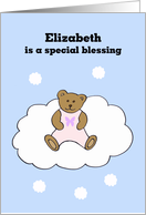 Elizabeth Baby Girl Congratulations card