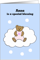 Anna Baby Girl Congratulations card