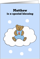 Matthew Baby Boy Congratulations card