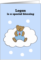 Logan Baby Boy Congratulations card