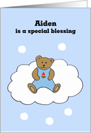 Aiden Baby Boy Congratulations card