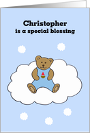 Christopher Baby Boy Congratulations card