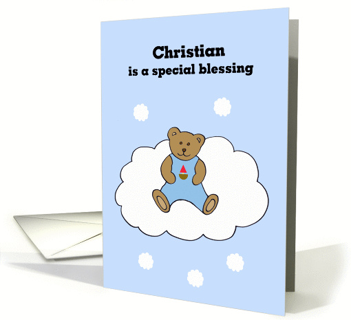 Christian Baby Boy Congratulations card (301266)