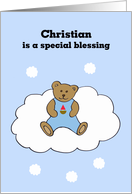 Christian Baby Boy Congratulations card