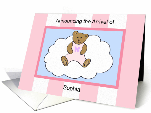 Sophia Girl Announcement card (303034)