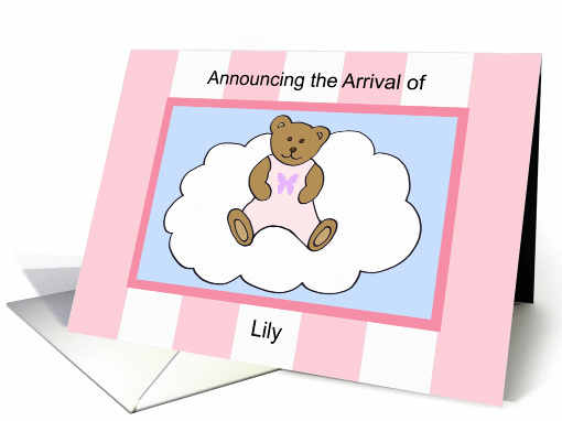 Lily Girl Announcement card (303094)
