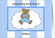 William Boy Announcement card