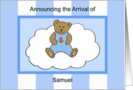 Samuel Boy Announcement card