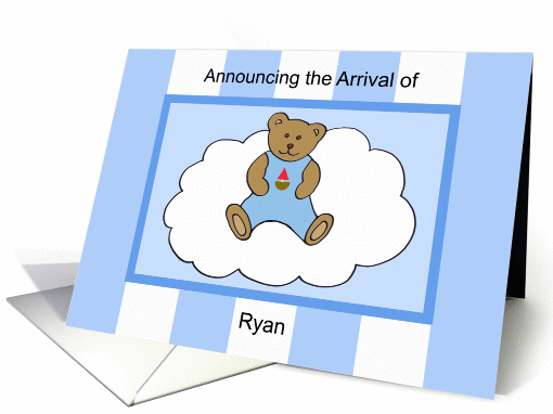 Ryan Boy Announcement card (306139)