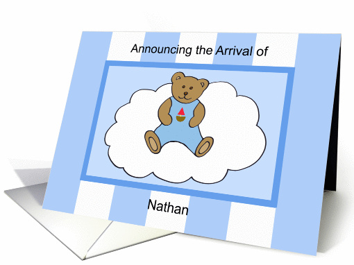 Nathan Boy Announcement card (306145)
