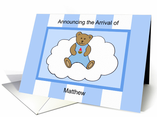 Matthew Boy Announcement card (306149)