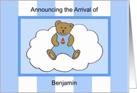 Benjamin Boy Announcement card