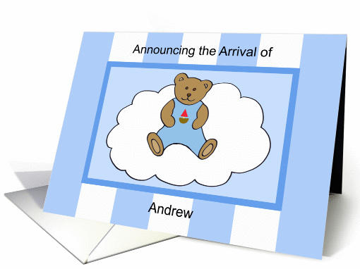 Andrew Boy Announcement card (306201)