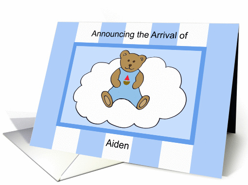 Aiden Boy Announcement card (306205)