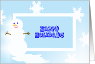 Snowman and Snowflake Card