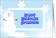 Christmas Card for Grandson card