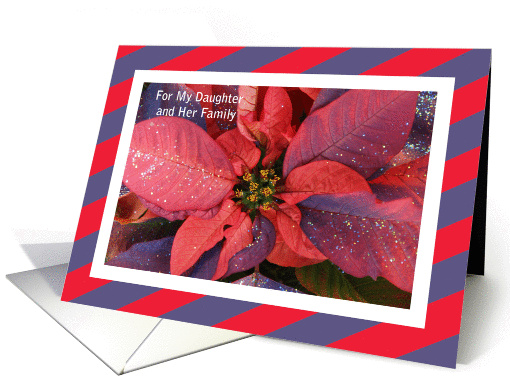 Daughter and Family Christmas Card -- Poinsettia card (313983)