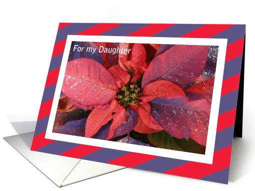 Daughter Christmas Card -- Poinsettia card (313987)