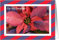 Daughter Christmas Card -- Poinsettia card