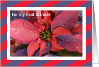 Aunt & Uncle Christmas Card -- Poinsettia card