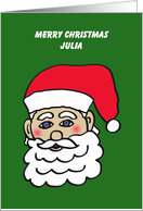 Julia Santa Letter from Santa card