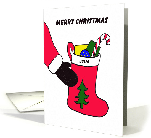 Julia Christmas Stocking Letter from Santa card (317664)