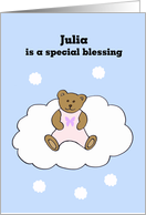 Julia Baby Girl Congratulations card