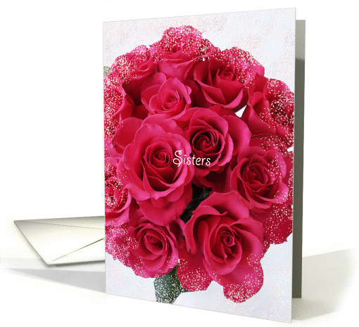 Sister Matron of Honor Card -- Rose Bouquet card (340056)