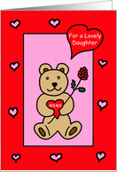 Valentine For Daughter -- Teddy Bear Valentine card