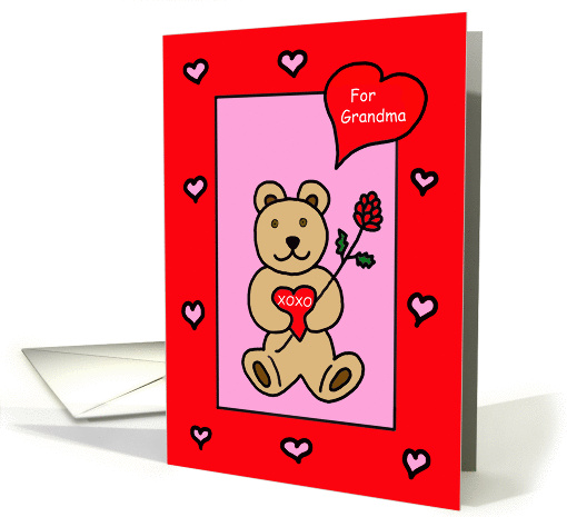 Valentine For Grandma -- Teddy Bear Valentine card (349217)