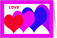 Love Valentine -- Colorful Hearts card
